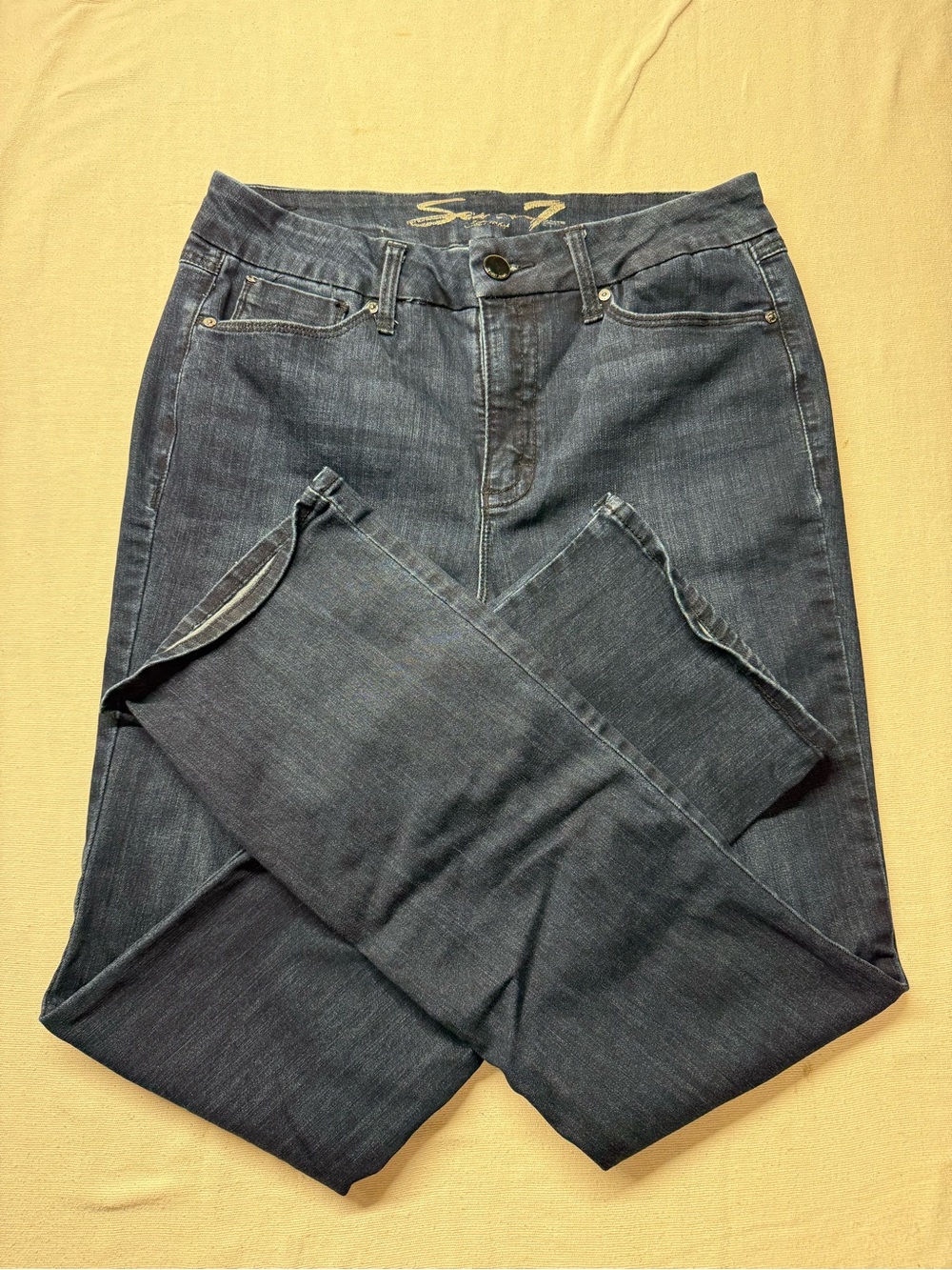 Seven7 Skinny Jeans in Dark Blue Denim